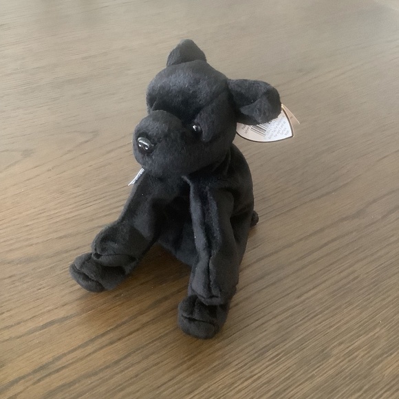 ty Beanie Babies Luke the Black Lab 1998 rare near mint condition, tag errors - Picture 1 of 14